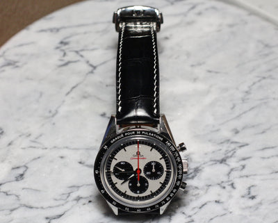 Bespoke Watch Strap in Black Crocodile