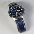 Bespoke Watch Strap in Navy Blue Crocodile