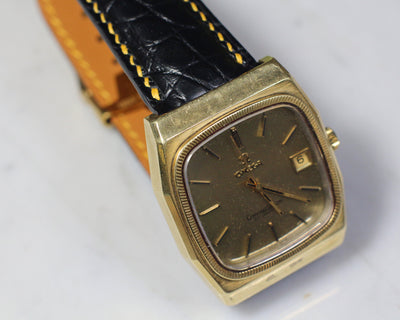 Bespoke Watch Strap in Black Circular Grains Alligator