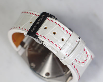 Bespoke Watch Strap in White Crocodile