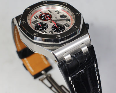 Bespoke Watch Strap in Black Crocodile
