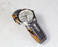 Bespoke Watch Strap In Metal Grey Crocodile