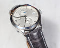 Bespoke Watch Strap In Metal Grey Crocodile