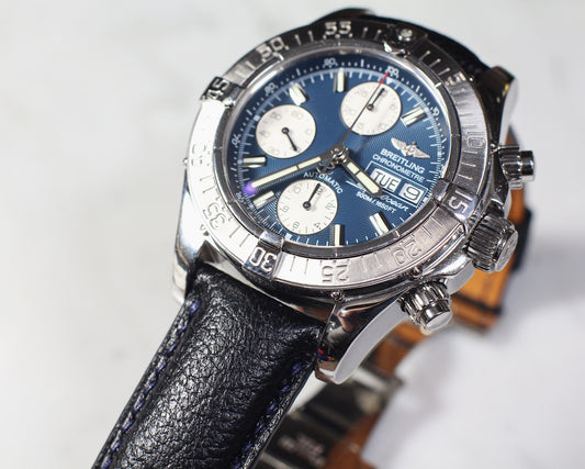 Bespoke Watch Strap in Black Chèvre