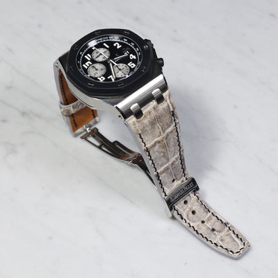 Bespoke Watch Strap in Natural Himalayan Crocodile