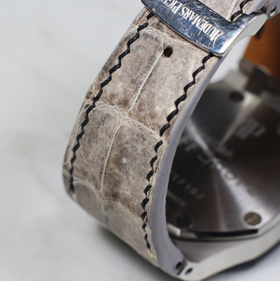 Bespoke Watch Strap in Natural Himalayan Crocodile