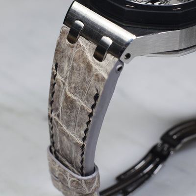 Bespoke Watch Strap in Natural Himalayan Crocodile
