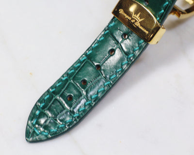 Bespoke Watch Strap in Forest Green Crocodile