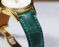 Bespoke Watch Strap in Forest Green Crocodile