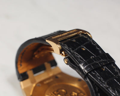 Bespoke Watch Strap in Black Crocodile