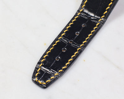Bespoke Watch Strap in Black Crocodile