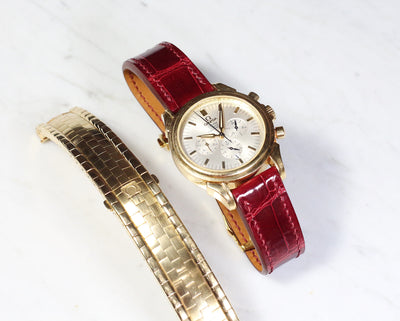 Bespoke Watch Strap in Blood Red Crocodile