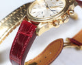 Bespoke Watch Strap in Blood Red Crocodile