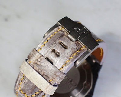 Bespoke Watch Strap in Natural Himalayan Crocodile