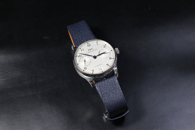 Bespoke Watch Strap in Navy Blue Chevre