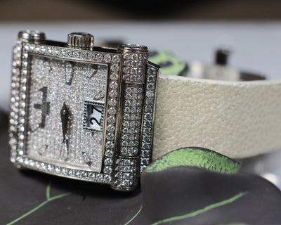 Bespoke Watch Strap in White Stingray