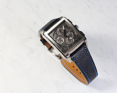 Bespoke Watch Strap in Black Chevre