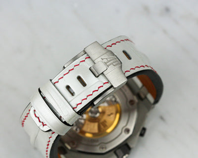 Bespoke Watch Strap in White Crocodile