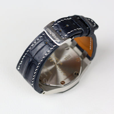 Bespoke Watch Strap in Navy Blue Crocodile