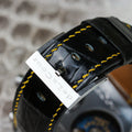 Bespoke Watch Strap in Black Crocodile
