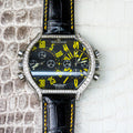 Bespoke Watch Strap in Black Crocodile