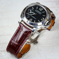 Bespoke Watch Strap in Reddish Brown Crocodile
