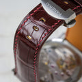 Bespoke Watch Strap in Reddish Brown Crocodile