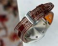 Bespoke Watch Strap in Brown Crocodile