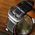 Bespoke Watch Strap in Black Silver Alligator