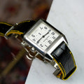 Bespoke Watch Strap In Black Crocodile