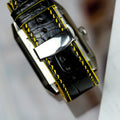 Bespoke Watch Strap In Black Crocodile