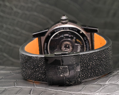 Bespoke Watch Strap in Black Stingray