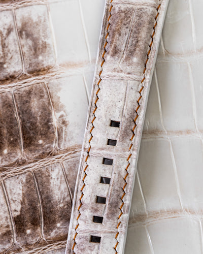 Bespoke Watch Strap in Natural Himalayan Crocodile