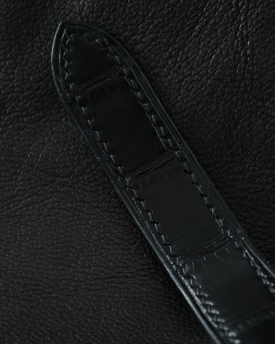 Bespoke Watch Straps in Black Crocodile & Brown Epsom