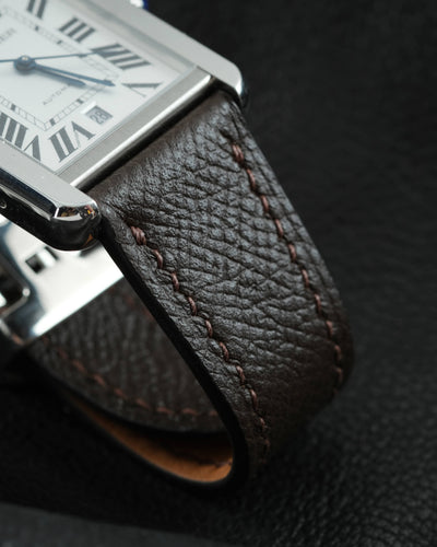 Bespoke Watch Straps in Black Crocodile & Brown Epsom