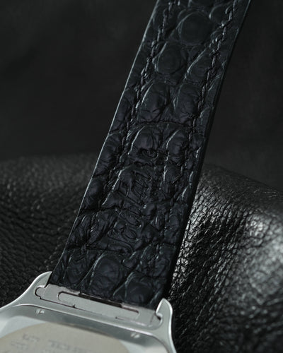 Bespoke Watch Straps in Black Crocodile & Brown Epsom