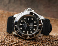 Bespoke Watch Strap in Black Nubuck Alligator