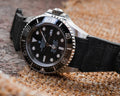 Bespoke Watch Strap in Black Nubuck Alligator