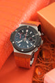 Bespoke Watch Strap in 2 Tone Orange Crocodile