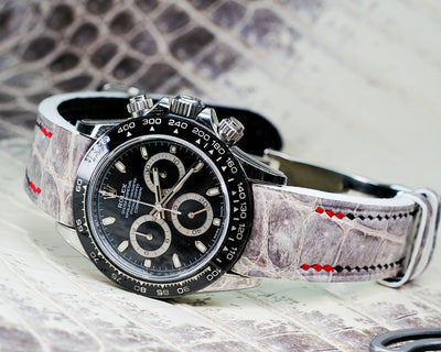 Bespoke Watch Strap in Natural Himalayan Crocodile