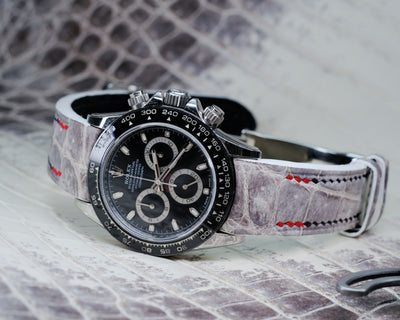 Bespoke Watch Strap in Natural Himalayan Crocodile