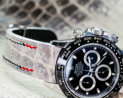 Bespoke Watch Strap in Natural Himalayan Crocodile