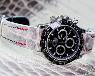 Bespoke Watch Strap in Natural Himalayan Crocodile