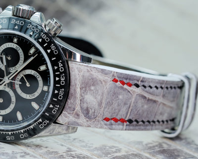 Bespoke Watch Strap in Natural Himalayan Crocodile