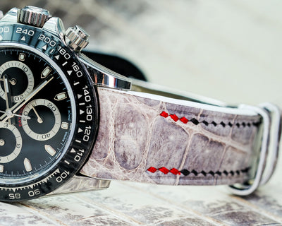 Bespoke Watch Strap in Natural Himalayan Crocodile