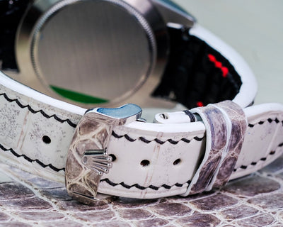 Bespoke Watch Strap in Natural Himalayan Crocodile