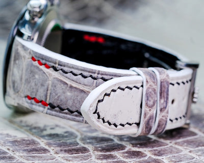 Bespoke Watch Strap in Natural Himalayan Crocodile