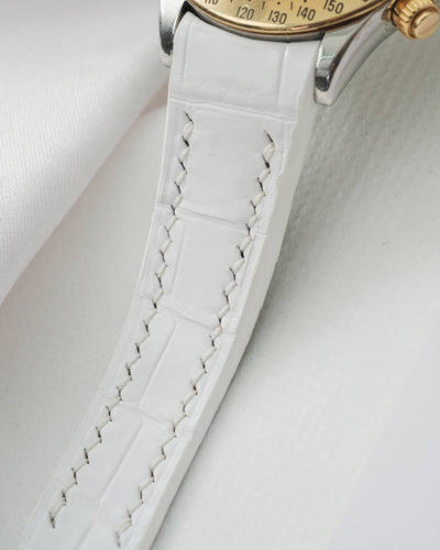 Bespoke Watch Strap in White Crocodile