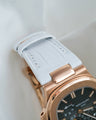 Bespoke Watch Strap in White Crocodile