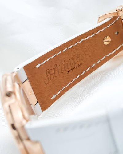 Bespoke Watch Strap in White Crocodile